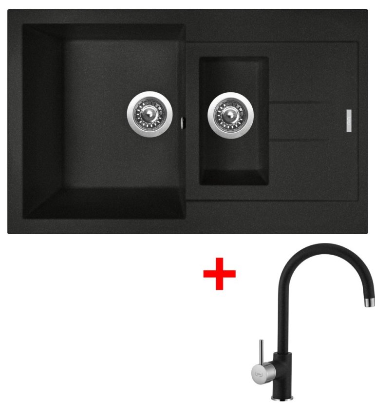 Sinks AMANDA 780.1 Metalblack + Vitalia GR Sinks AMANDA 780.1 Metalblack + Vitalia GR