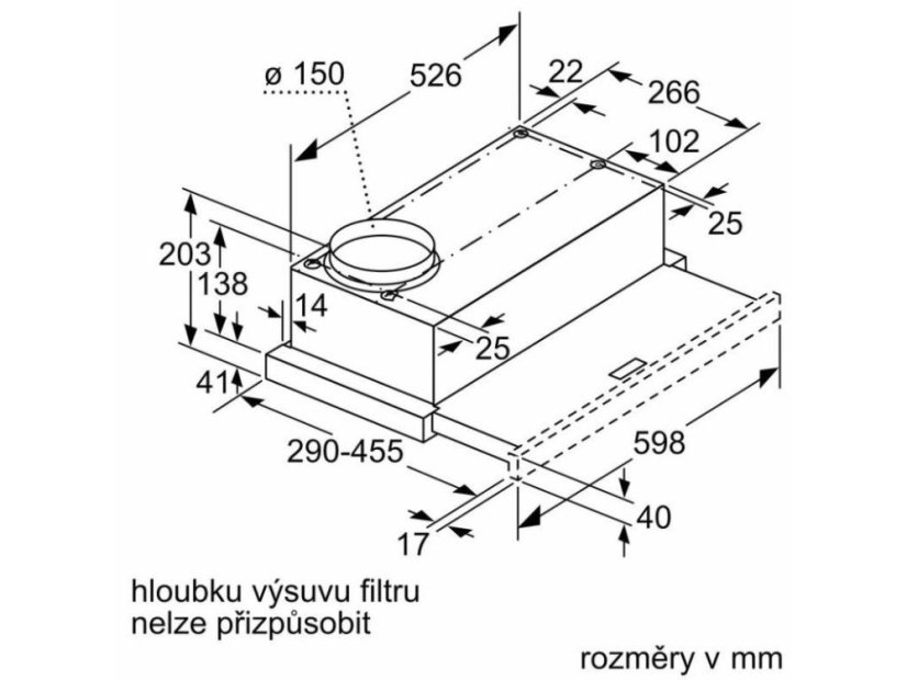 Výsuvná digestoř Bosch DFL064W54