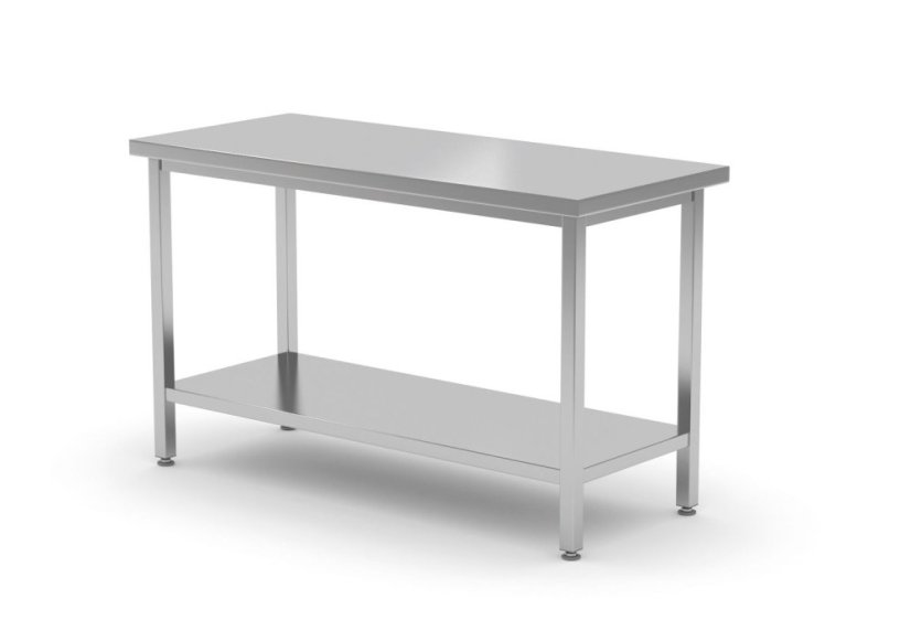 Středový stůl s policí – přišroubovaný, HENDI, Profi Line, 1400x700x(H)850mm Středový stůl s policí – přišroubovaný, HENDI, Profi Line, 1400x700x(H)850mm