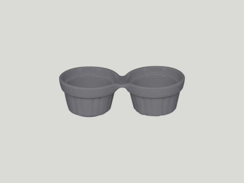 RAK Porcelain RAK Chef's Fusion ramekin dvojitý 13 cm, šedý | RAK-CFDR02GY