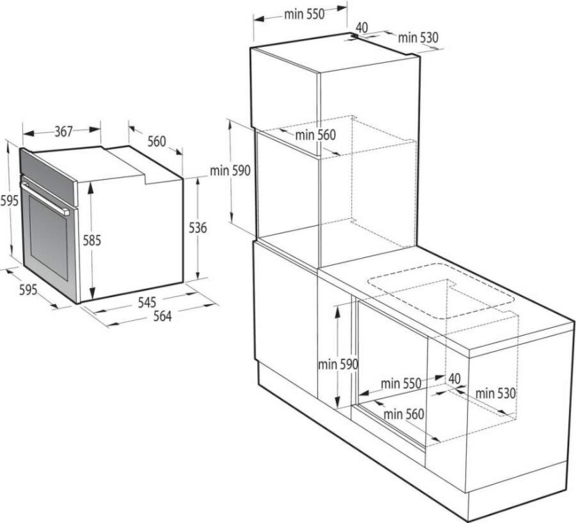 Vestavná trouba Gorenje BOS6737E13BG