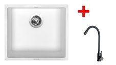 Sinks FRAME 457 Milk + ELASTA černá matná