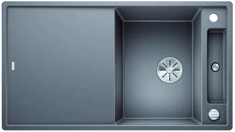 Blanco AXIA III 5 S-F InFino silgranit aluminium dřez vpravo s excentrem přísluš. sklo