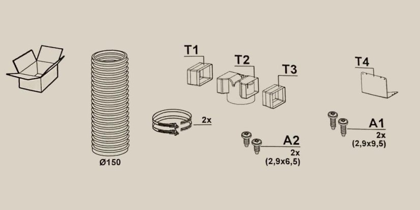 Faber - SADA PRO RECIRKULACI T-SHAPE OSTRŮVKOVÉ Sady pro recirkulaci