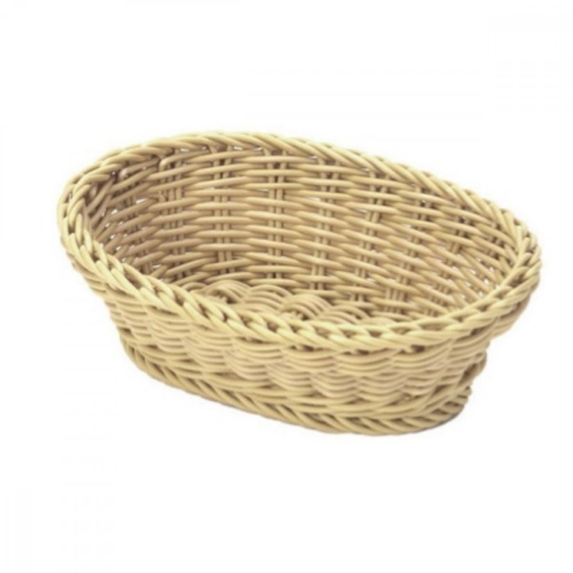 TOMGAST Košík oválný polyratan 25 × 17 cm, světlý TOMGAST Košík oválný polyratan 25 × 17 cm, světlý