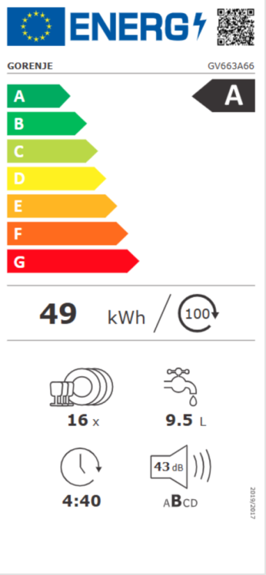 Vestavná myčka nádobí Gorenje GV663A66