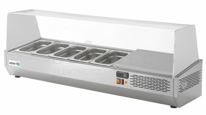 Pizza chladící pultová vitrína Asber GV-135 (GN1/4)