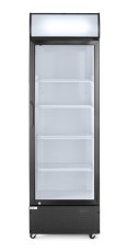 Jednodveřová chladnička s podsvíceným panelem na zadním panelu, Arktic, 254L, Černá, 230V/250W, 578x605x(H)1980mm