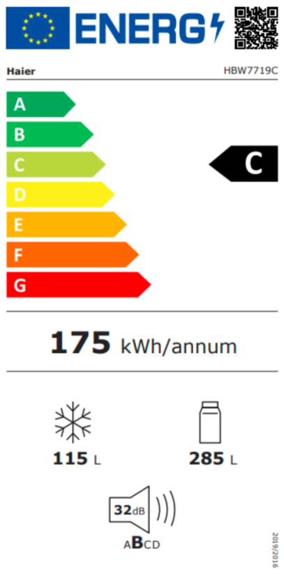 Vestavná chladnička Haier HBW7719C
