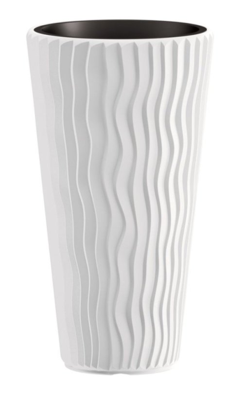 Květináč Prosperplast SANDY SLIM bílý 29,7 cm Květináč Prosperplast SANDY SLIM bílý 29,7 cm