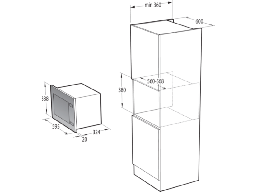 Mikrovlnná trouba Gorenje BMI201AG1X