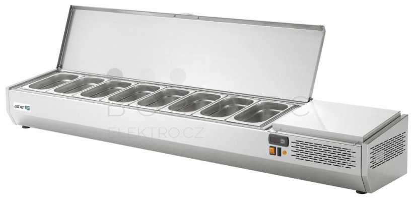 Pizza chladící pultová vitrína Asber GVL-180 (GN1/4)