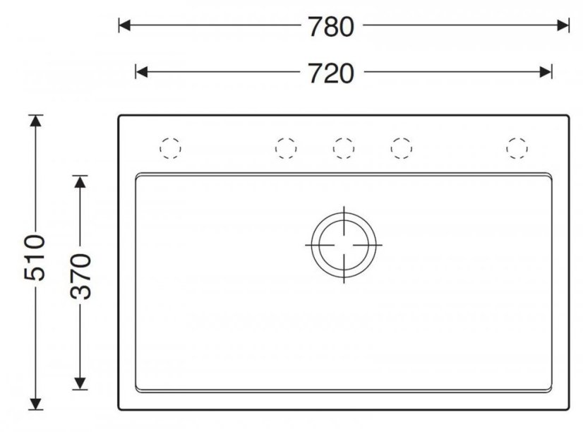 Sinks MAXIMO 780 Metalblack