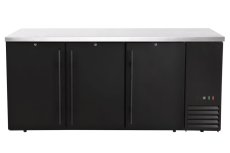 Chladicí barový pult, plné dveře, Arktic, 6 polic, 493L, Černá, 230V/185W, 1826x631x(H)865mm