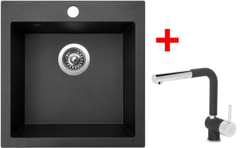 Sinks VIVA 455 Metalblack + Mix 3 P GR Sinks VIVA 455 Metalblack + Mix 3 P GR