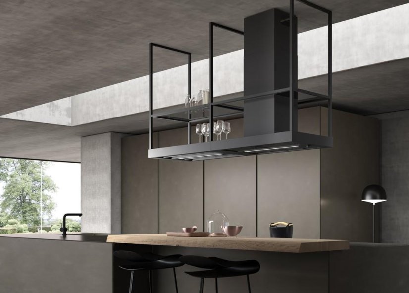 Ostrůvková digestoř Faber - T-SHELF BK MATT A180