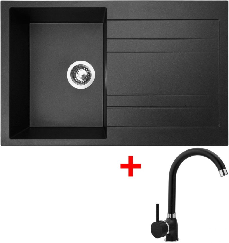 Sinks GRANDE 800 Granblack + Polo GR Sinks GRANDE 800 Granblack + Polo GR