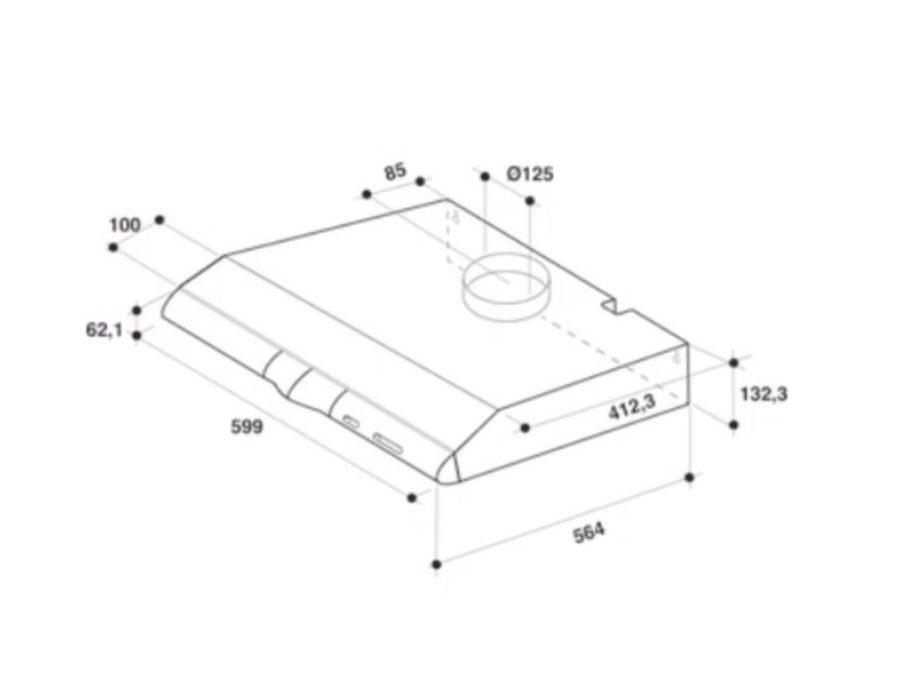 Podvěsná digestoř Whirlpool WCN65FLX