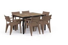 Zahradní stůl Keter Porto 160 ashwood black steel