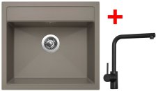 Sinks SOLO 560 Truffle + ELKA Černá matná