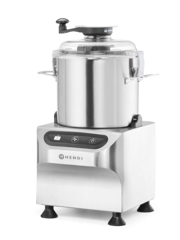 Elektrický kráječ do mísy, HENDI, Profi Line, 8 kg, Stříbrná, 230V/800W, 377x350x(H)586mm
