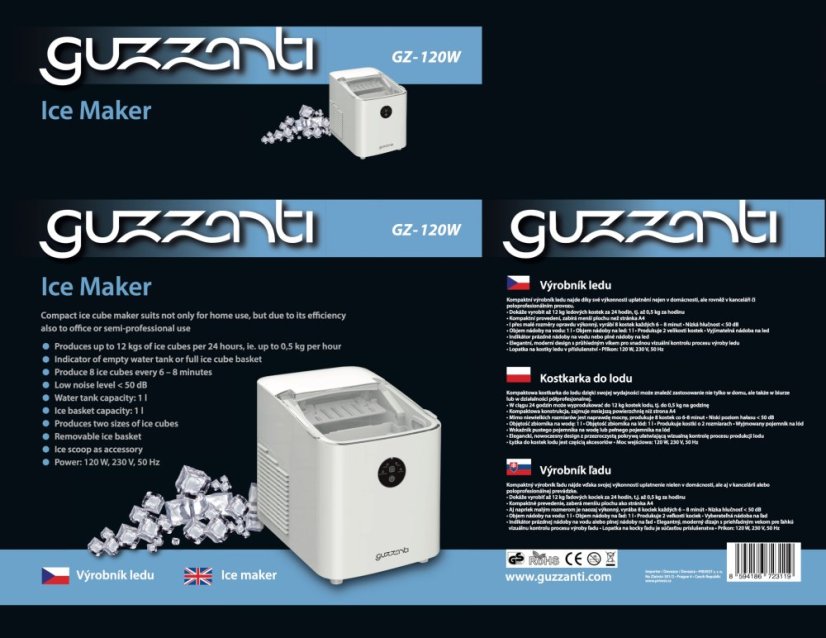 Výrobník ledu Guzzanti GZ 120W