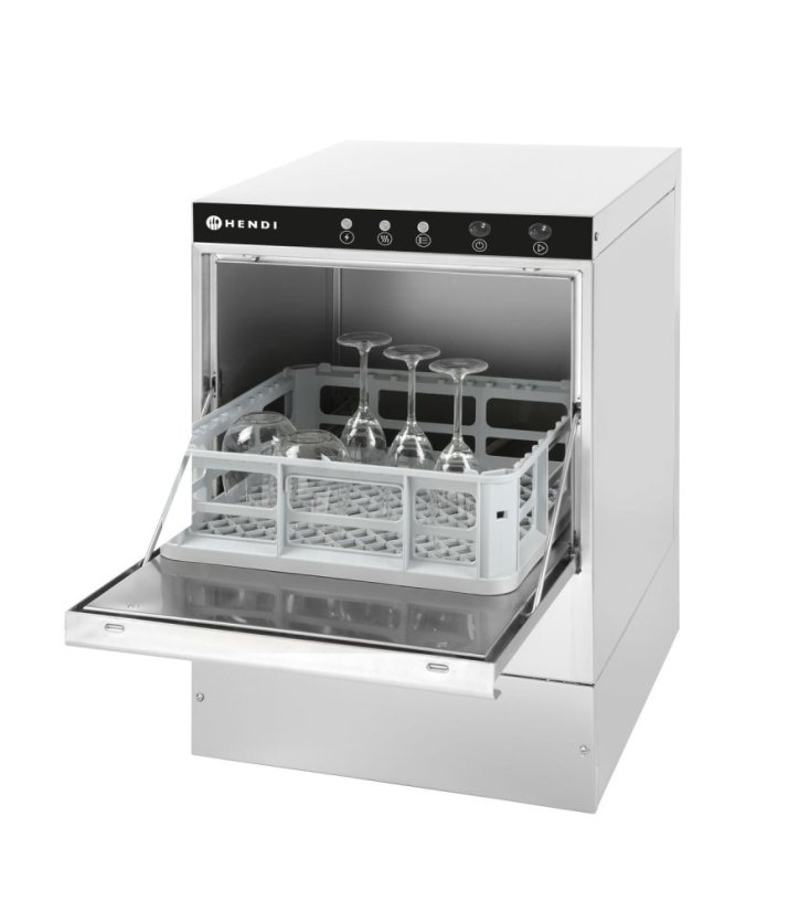 Myčka na sklo 40x40 - elektromechanické řízení, HENDI, 230V/2800W, 470x510x(H)710mm