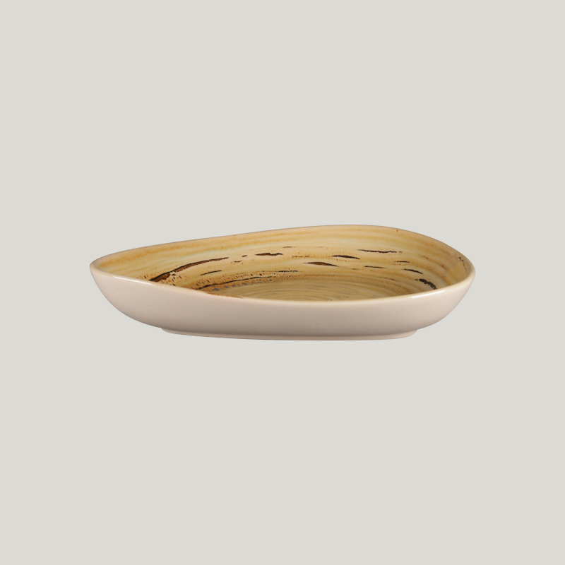 RAK Porcelain RAK Spot talíř hluboký 24 × 19,5 cm – hnědý granát | RAK-SGRFLDP24