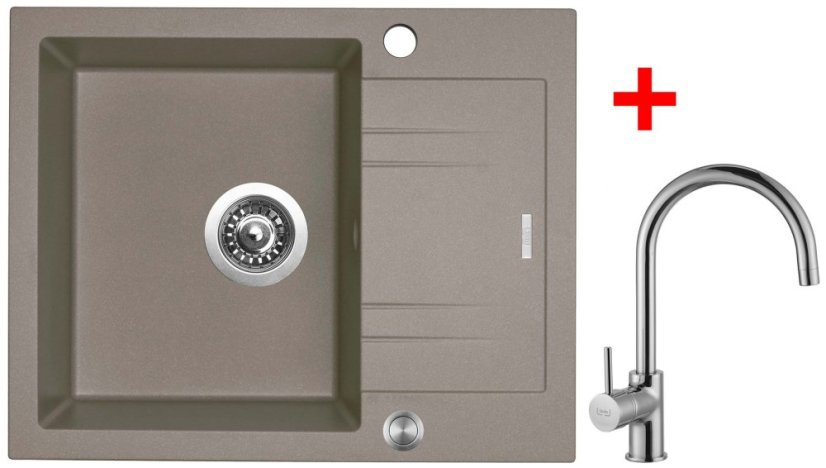 Sinks LINEA 600 XC Truffle + Vitalia Sinks LINEA 600 XC Truffle + Vitalia