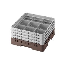 Cambro Koš Camrack 9 pozic, výška sklenice 25,8 cm - Hnědá
