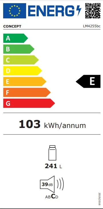 Monoklimatická chladnička Concept LM4255bc