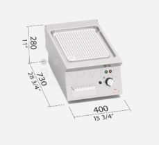 Elektr. grilovací plotna Bertos SE7FR4B/CPD