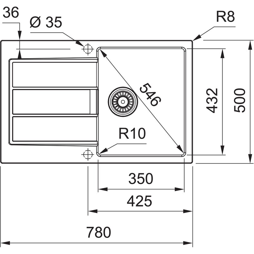 Franke S2D 611-78 béžová Sirius 2.0 Tectonite