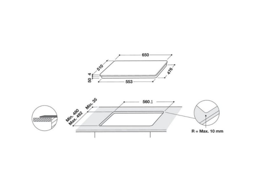 Indukční varná deska Whirlpool WFS9365BFIXL