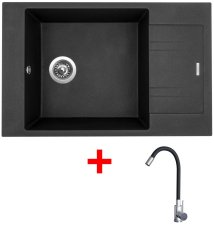 Sinks VARIO 780 Metalblack + Elasta nerez/černá