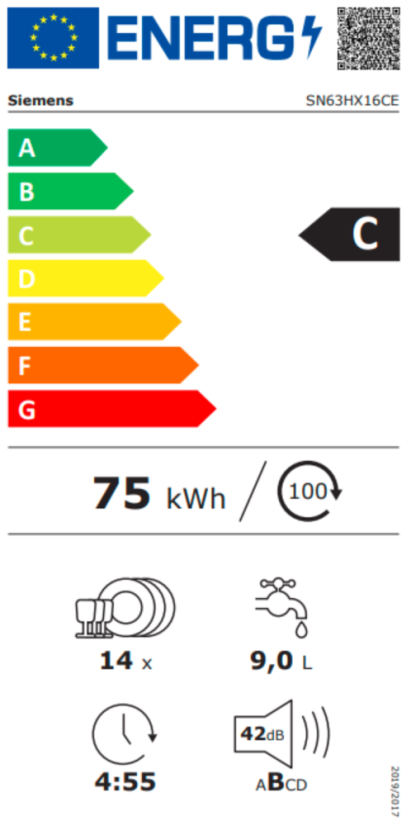 Vestavná myčka nádobí Siemens SN63HX16CE
