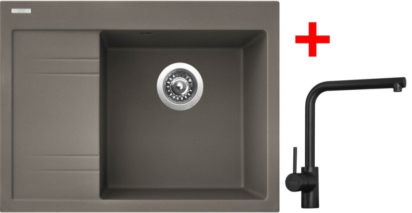 Sinks RIM 650 P Truffle + Elka černá matná Sinks RIM 650 P Truffle + Elka černá matná