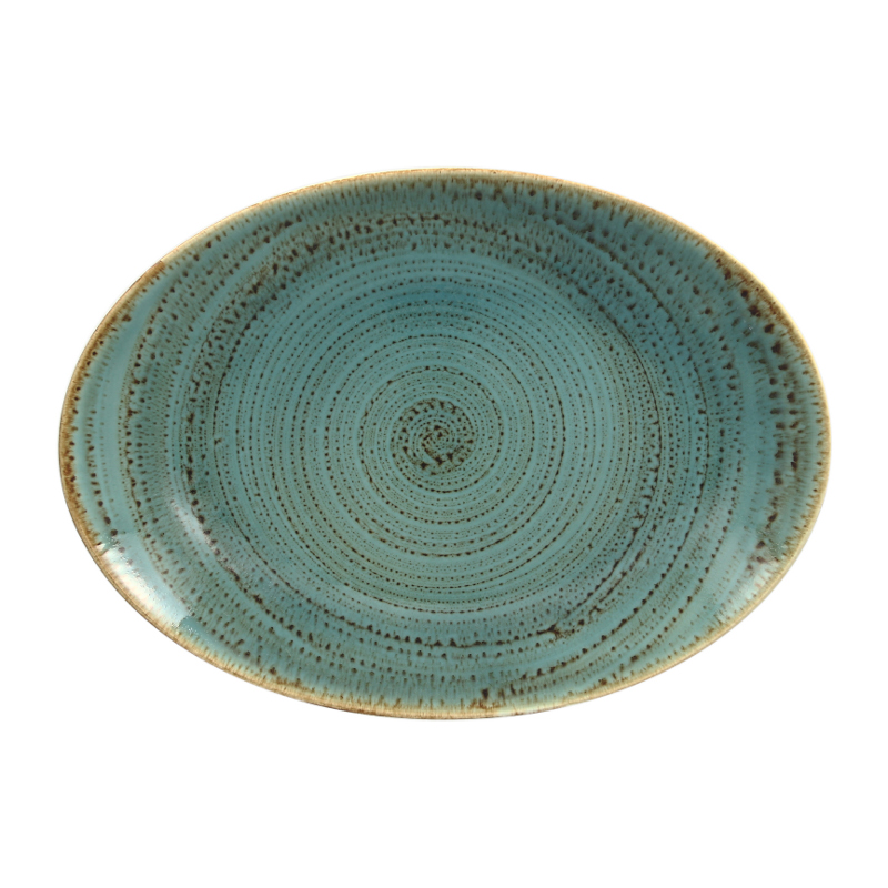 RAK Porcelain RAK Twirl talíř oválný 32 × 23 cm – lagoon | RAK-TWNNOP32LA RAK Porcelain RAK Twirl talíř oválný 32 × 23 cm – lagoon | RAK-TWNNOP32LA