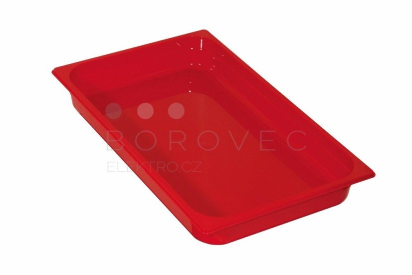 Gastronorm GN 1/1 (h=65 mm) polykarbonát červený Gastronorm GN 1/1 (h=65 mm) polykarbonát červený