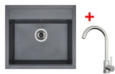 Sinks SOLO 560 Titanium + ARCO celonerezová