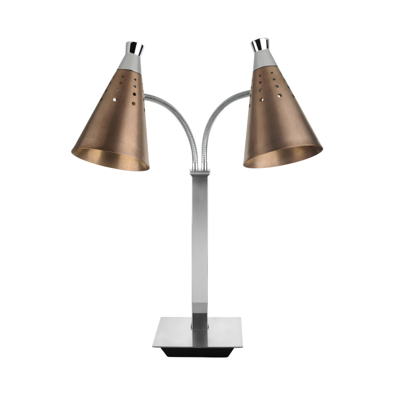 TOMGAST T-Collection ohřívací lampa dvojitá flexibilní, bronzová, 230 V TOMGAST T-Collection ohřívací lampa dvojitá flexibilní, bronzová, 230 V
