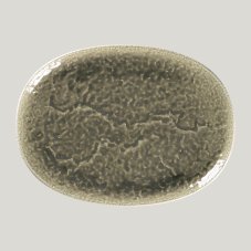 RAK Porcelain Krush talíř oválný 32 × 24 cm, šedý