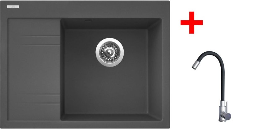 Sinks RIM 650 P Titanium + Elasta nerez/černá Sinks RIM 650 P Titanium + Elasta nerez/černá