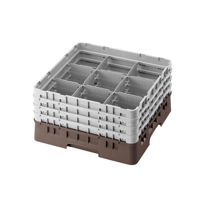 Cambro Koš Camrack 9 pozic, výška sklenice 30 cm - Hnědá Cambro Koš Camrack 9 pozic, výška sklenice 30 cm - Hnědá