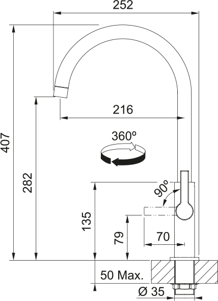 Franke FS 2838.031 MARIS SLIM Chrom