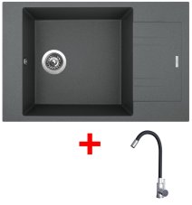 Sinks VARIO 780 Titanium + Elasta nerez/černá