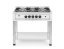 Plynový sporák - 5 hořáků, otevřený rám, HENDI, Kitchen Line, 14,3kW, 900x640x(H)910mm