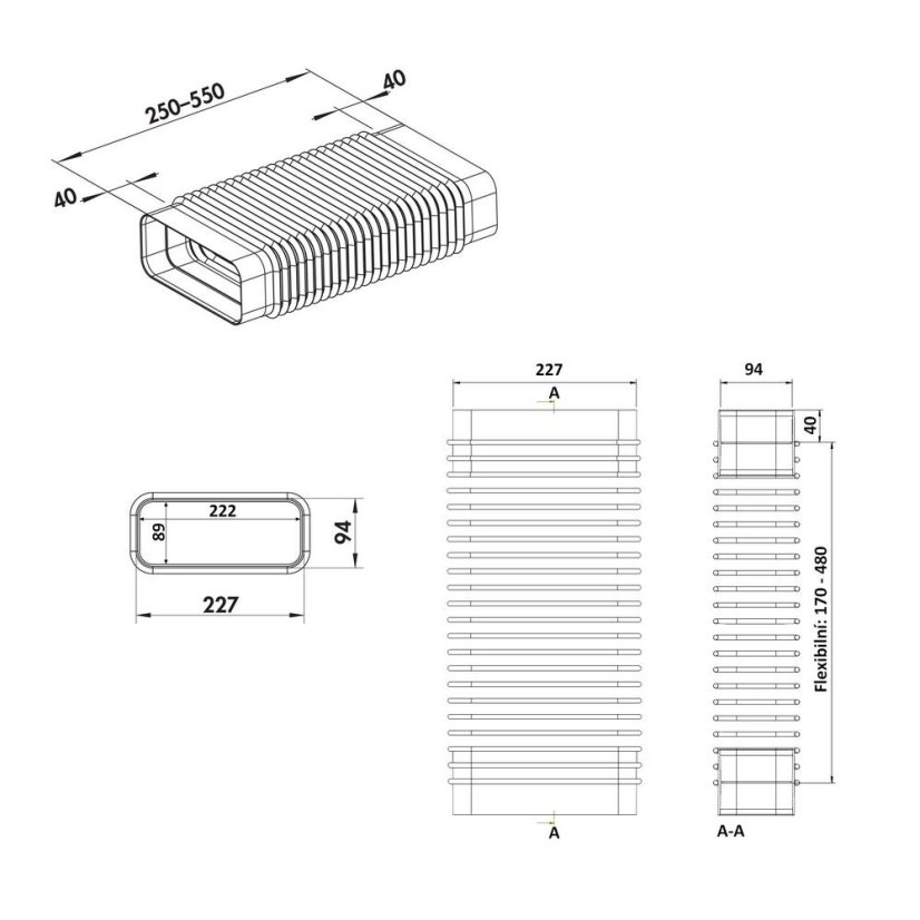 Naber F-RBFLEX 1 150 - flexo potrubí