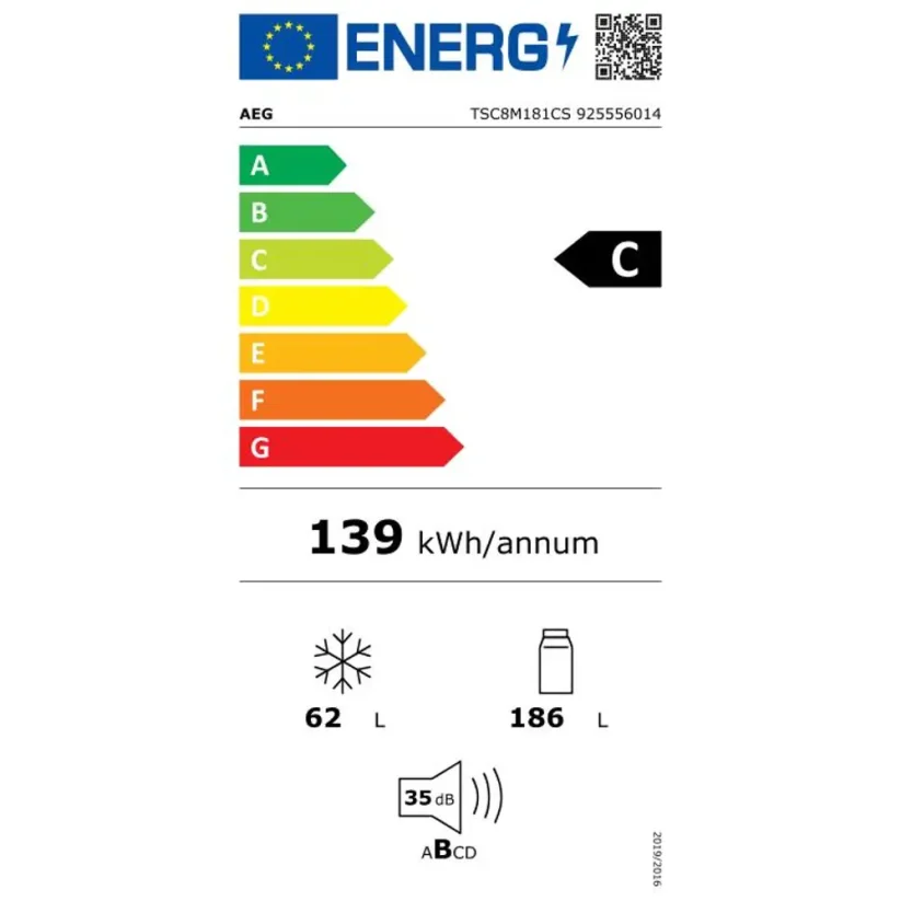 Vestavná chladnička AEG TSC8M181CS