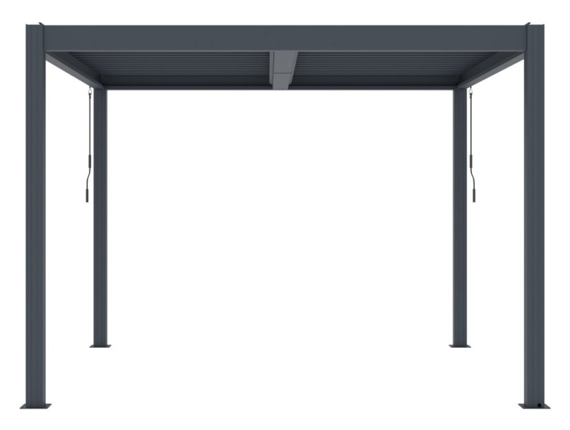 Bioklimatická pergola G21 Austin Premium 3x3 m, antracitová hliníková